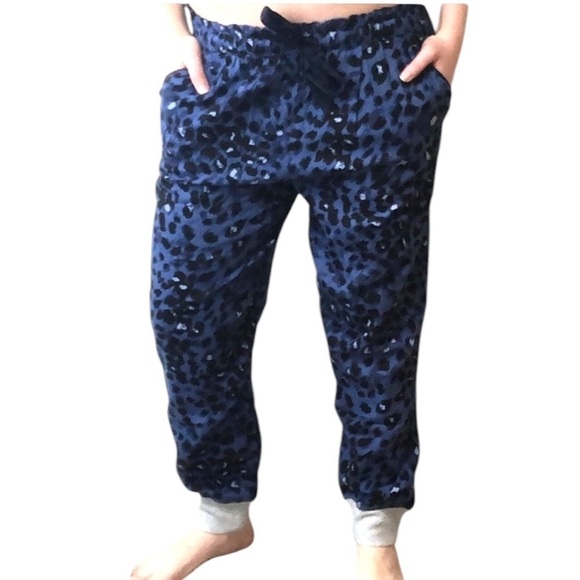Aerie Cheetah Print Blue and Black Grey Lounge Sleep Pant NWT SZ M - Picture 3 of 12